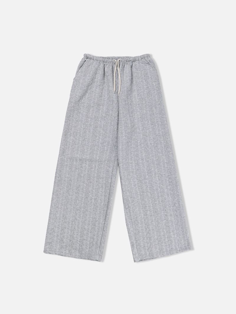 Mono Cable Quilted Wide Pants (4c)