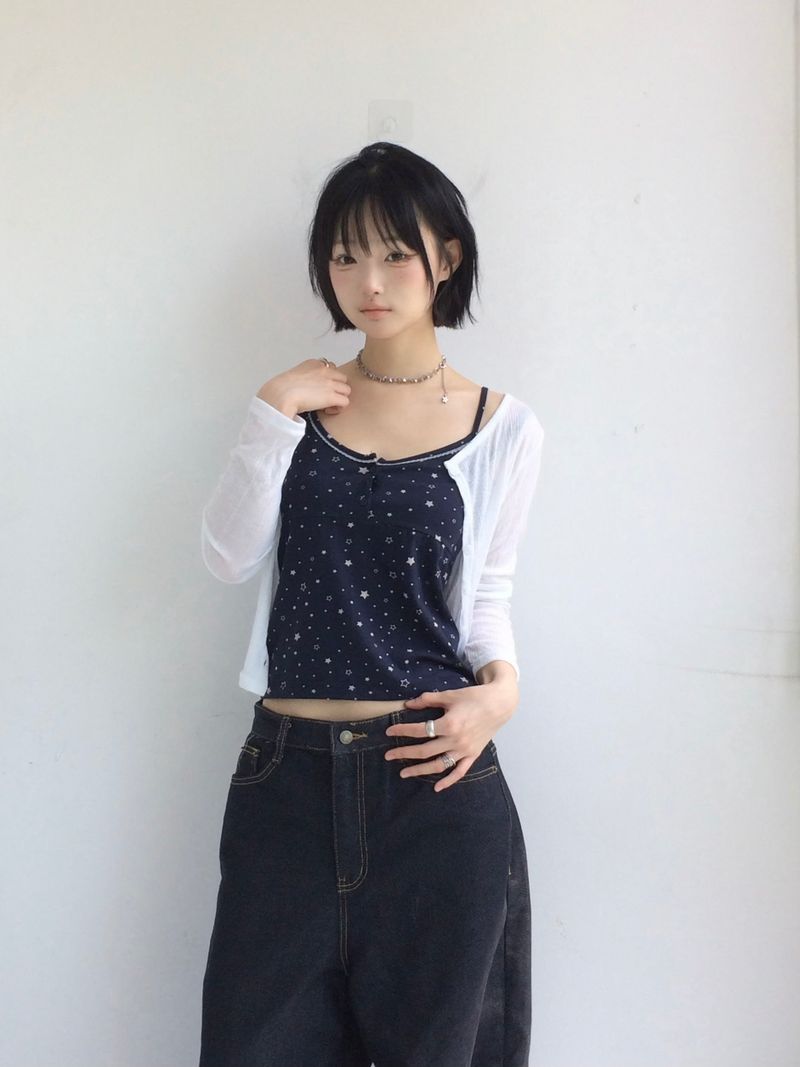 Dawn Star button sleeveless