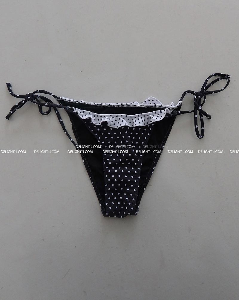 a dot-frilled bikini