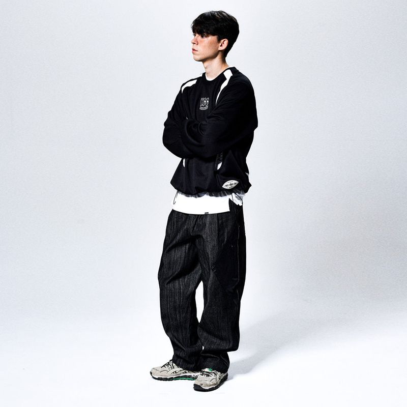 DIPPING SAUCE TWO TUCK DENIM PANTS