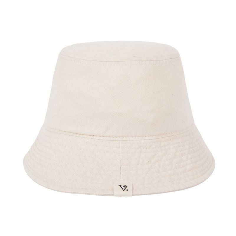 Monogram Label Pigment Bucket Hat white