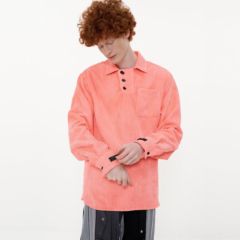 Melting Button Shirt [Pink]