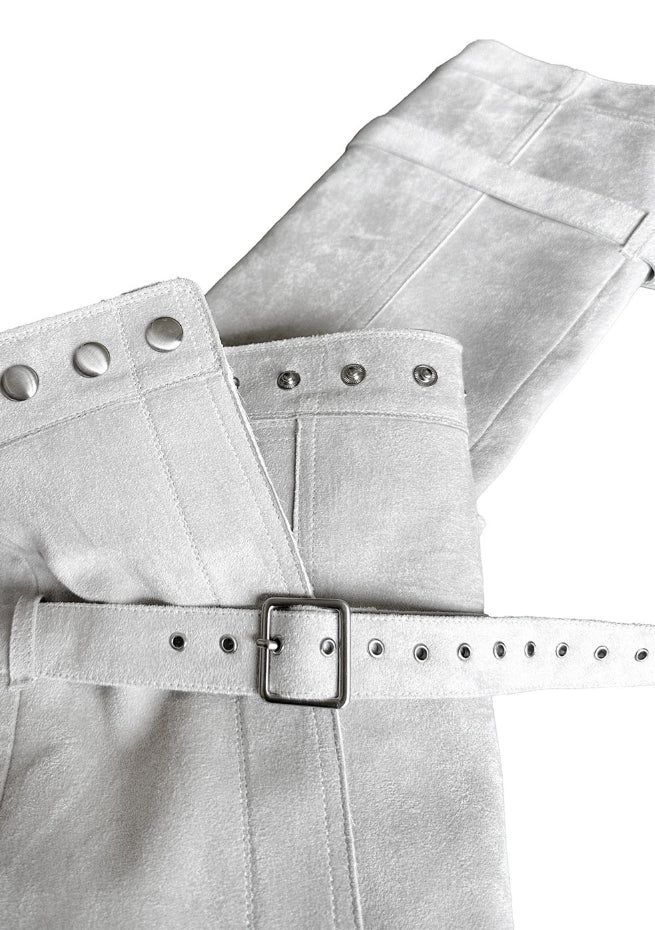 1203 Multiway Buckle Thigh-High Flip-flop Boots