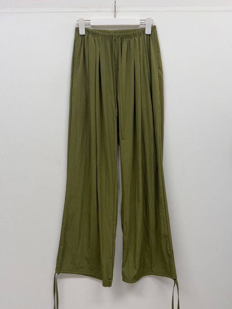 Pleo Strap Banding Wide Pants