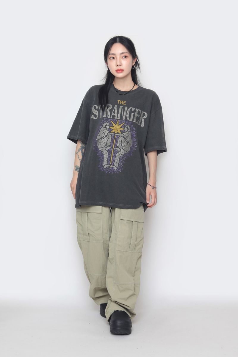 nylon stitch cargo pants