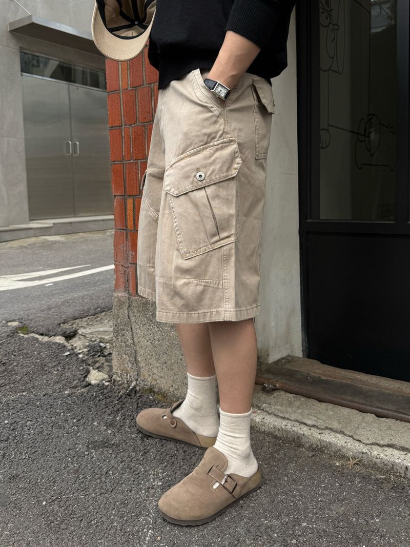 Lard dying bermuda cargo pants