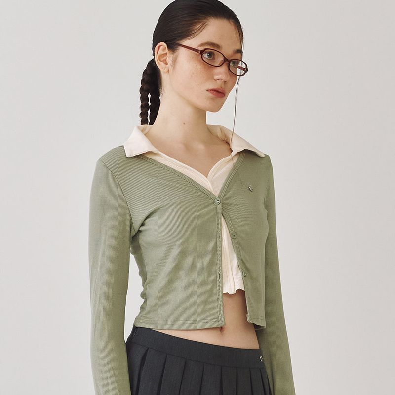 OVT-U(オーブイティーユー)の「Double Detail Slim Top (3colors)(Tops)」