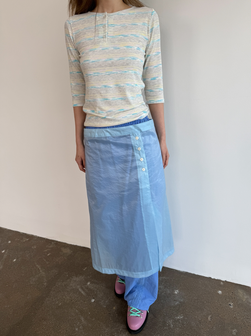 pattern henly neck T