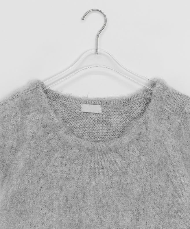 Sbit Round Hairy Short Sleeve Knit