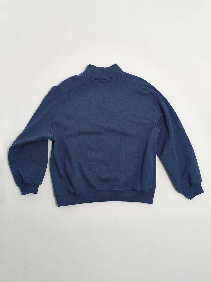 HALF ZIP SWEAT SHIRT BLUE