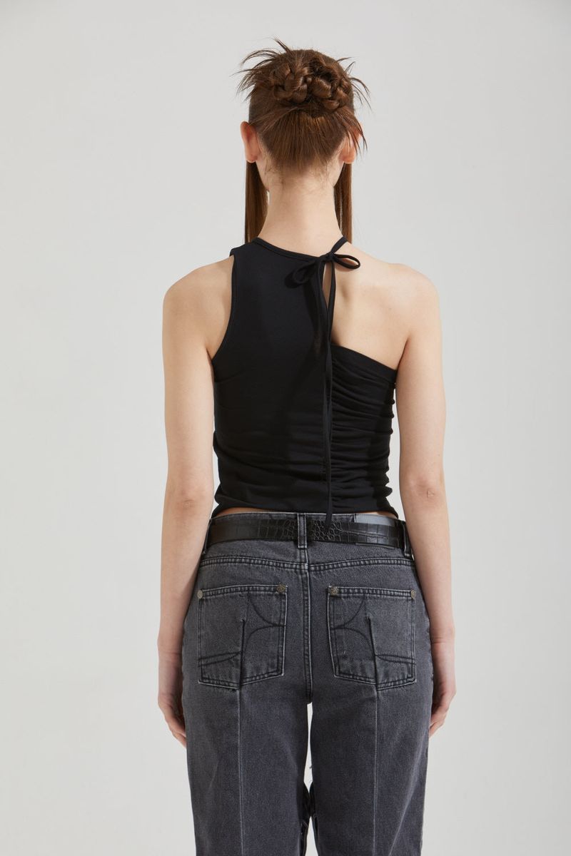 SHIRRING CHOKER TOP