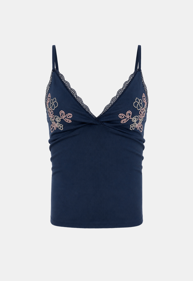 Naya Embroidered Lace Sleeveless