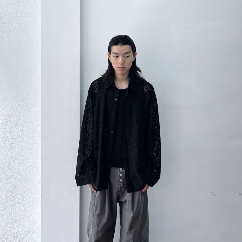 Shadow Textured Sheer Shirt