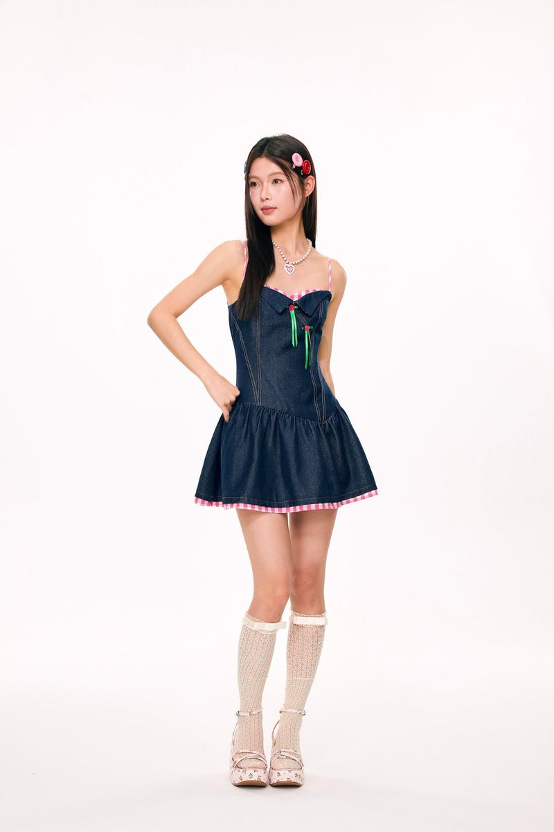 Lub-Dub Volume Mini Dress (Navy)