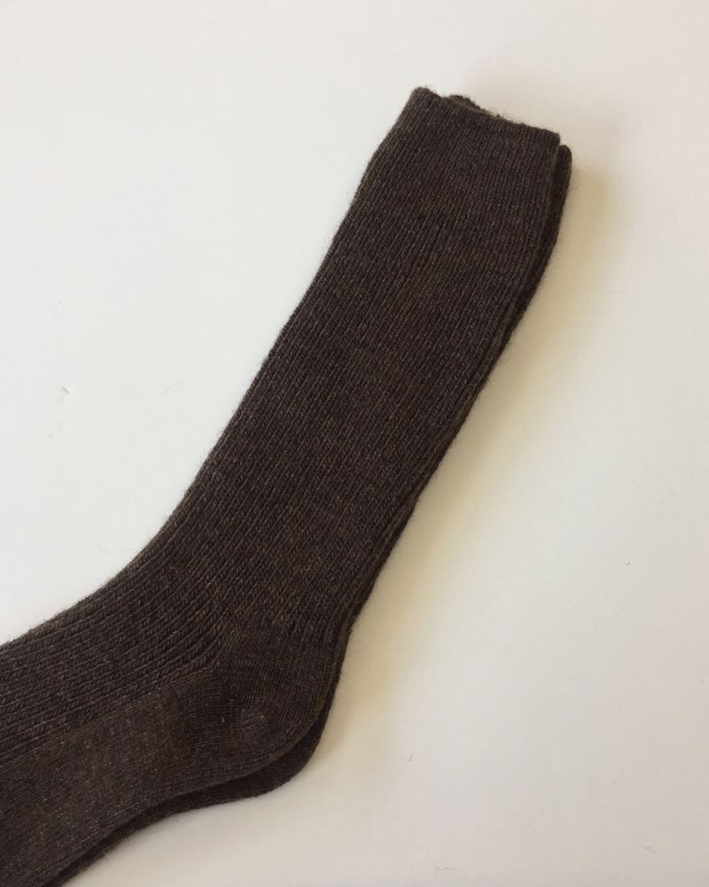 Ribbed Fine Wool Socks (4color)