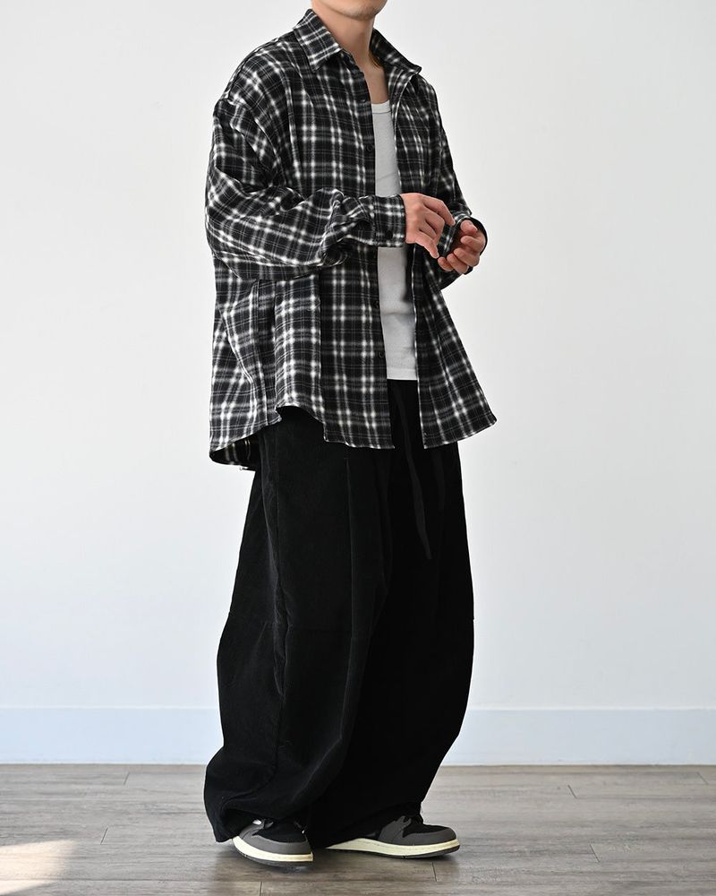 BOXSENSEI（ボックスセンセイ）の「NA HEAVY SIZE CHECK SHIRT BK（Tops）」