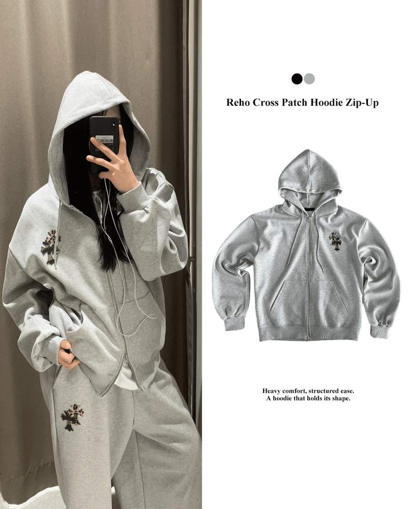 GUSTA（グスタ）の「Reho Cross Patch Hoodie Zip-UP（Jackets/Outerwear）」