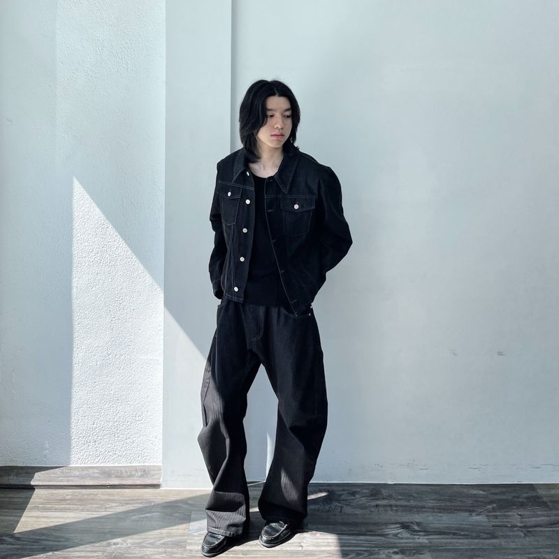 Vibe Pinstripe Boxy Trousers