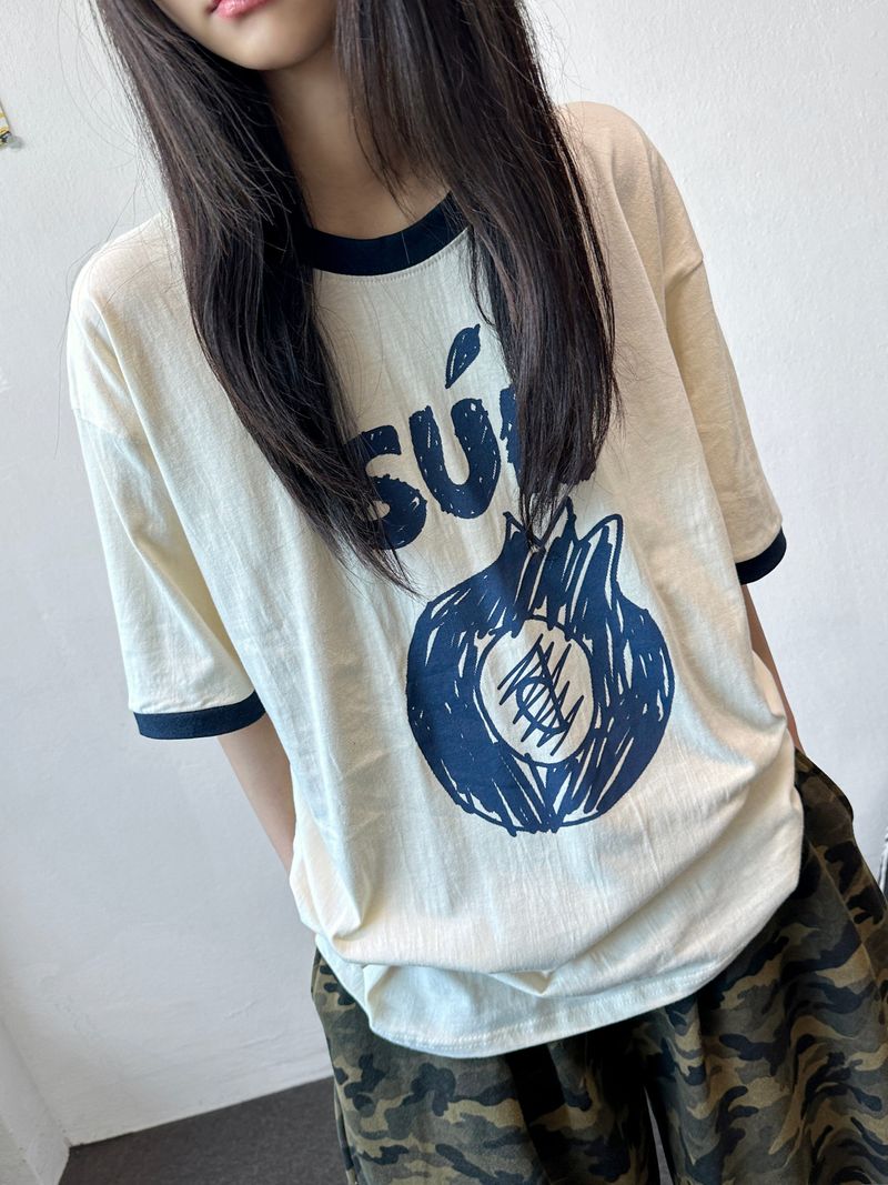 Sungre Raglan Contrast Oversized Tee 3color
