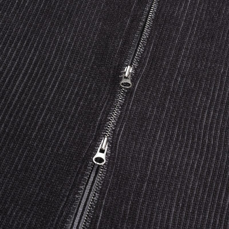 Fog lip zip-up knitwear