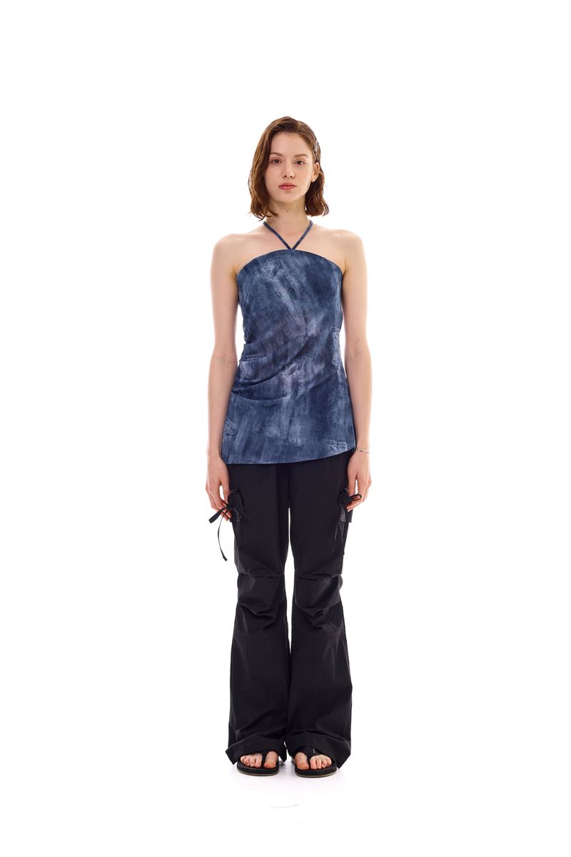 ARIKIM（アリキム）の「POCKET PRINTING HALTERNECK DRESS / BLUE（Dresses）」