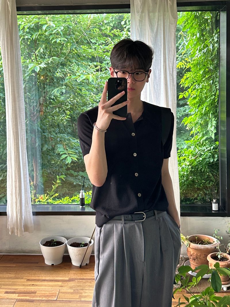 Maison two tuck banding slacks