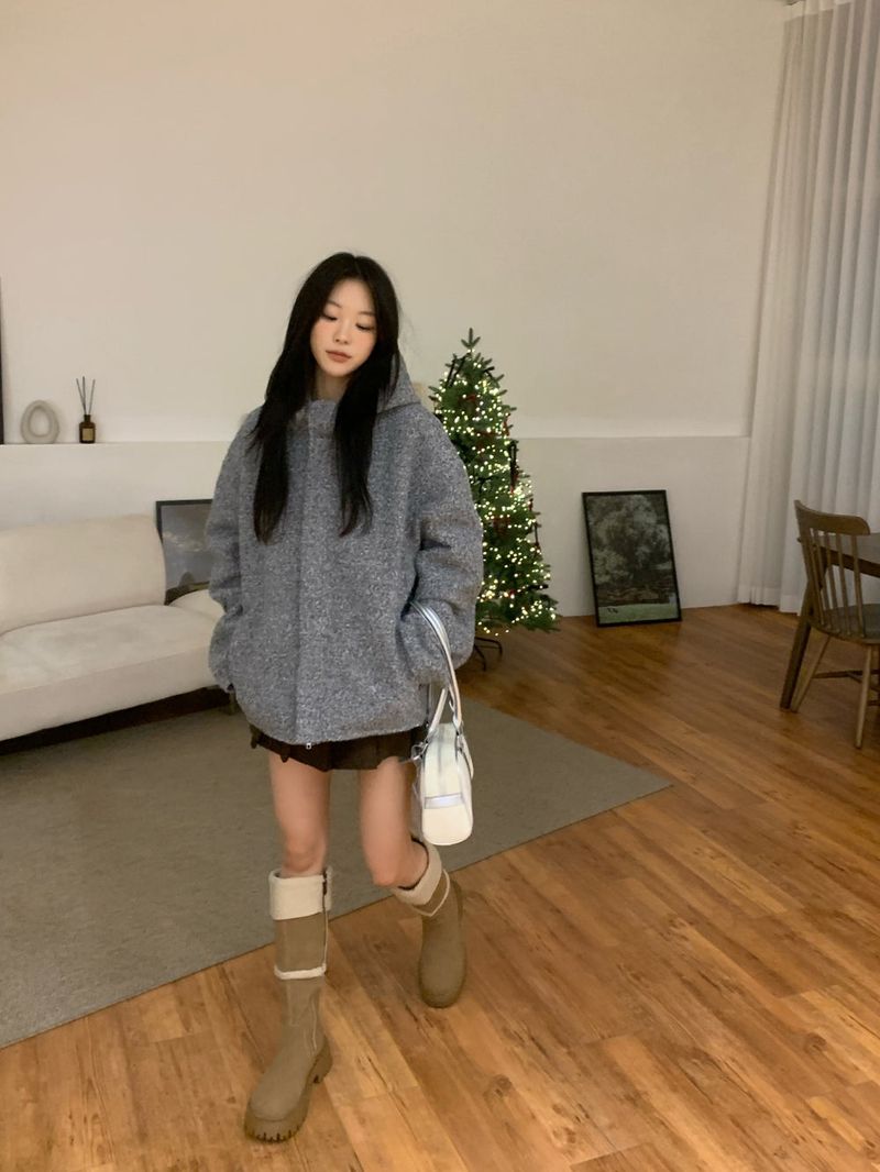 [UNISEX] from Mix Hood Coat Jacket