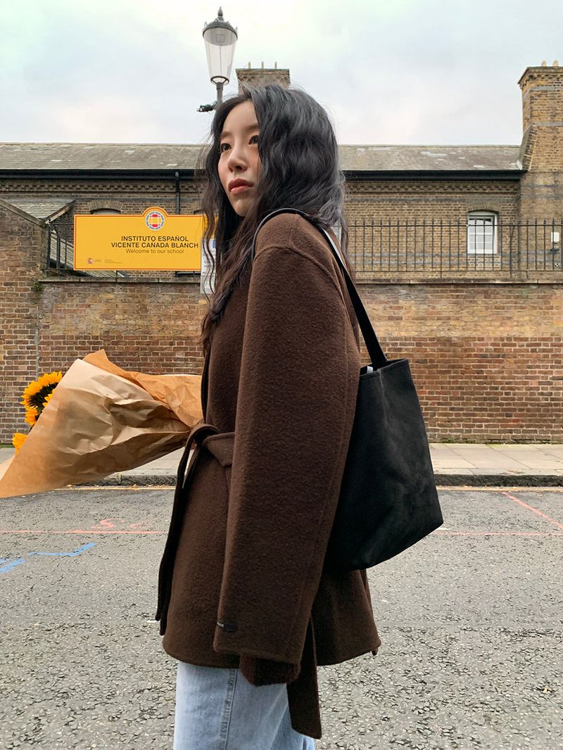[MADE] reelfi high neck wool bouquet handmade coat