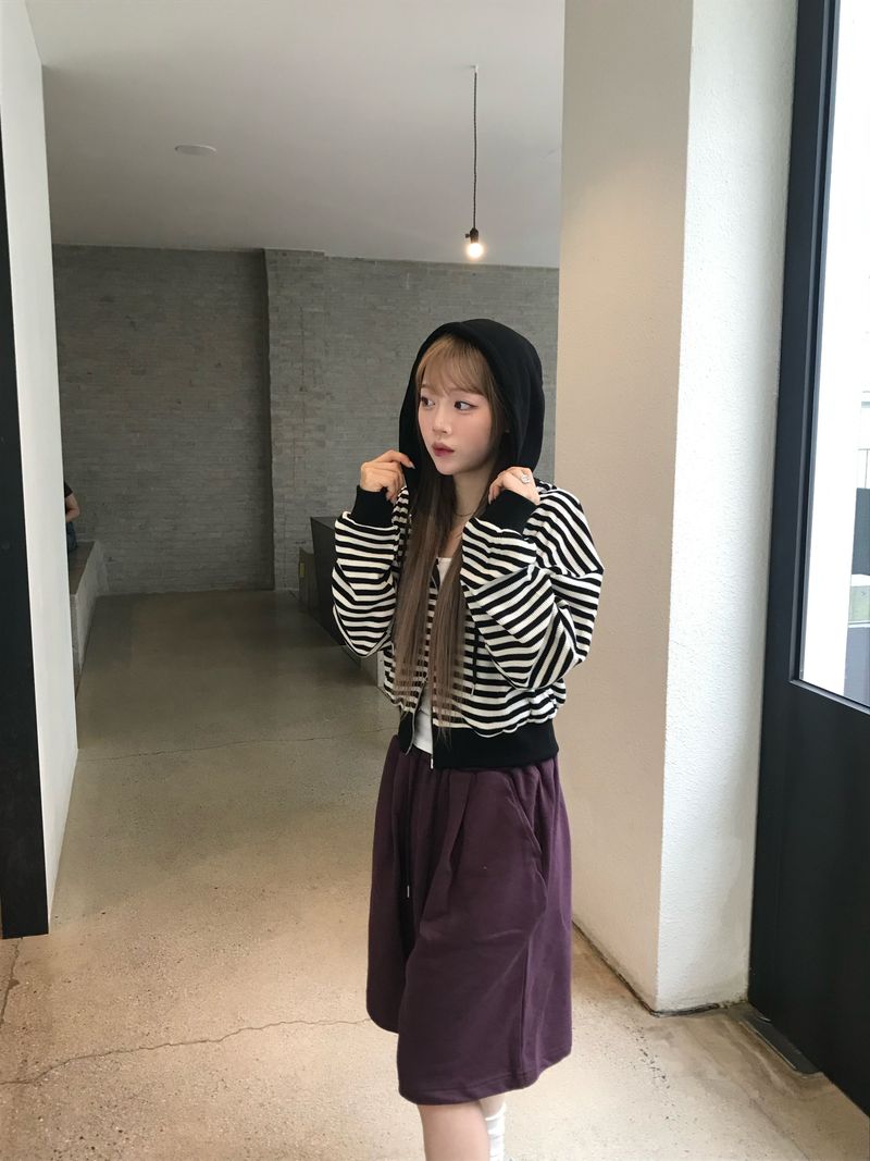 Camila stripe zip up