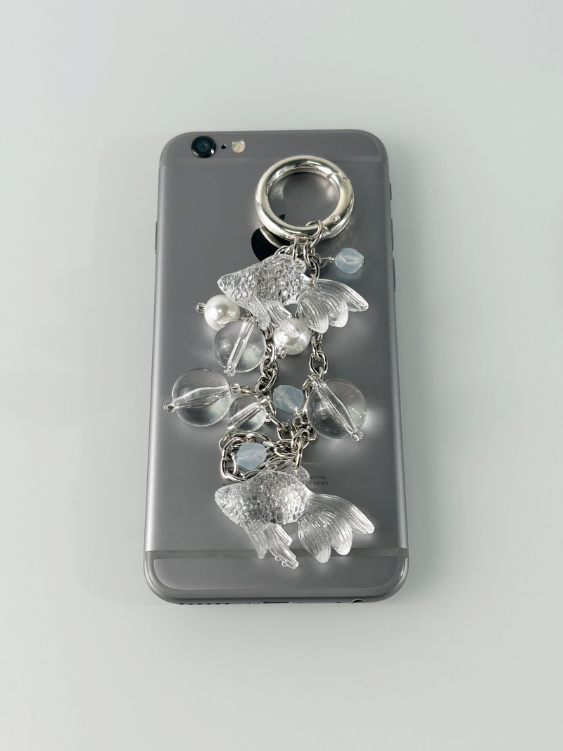 Clear Goldfish Bold Keychain