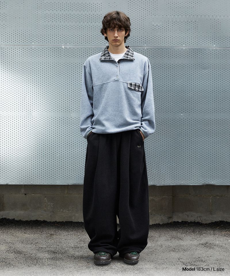 mahagrid(マハグリッド)の「CHECK FLEECE ANORAK_GREY(Jackets/Outerwear)」