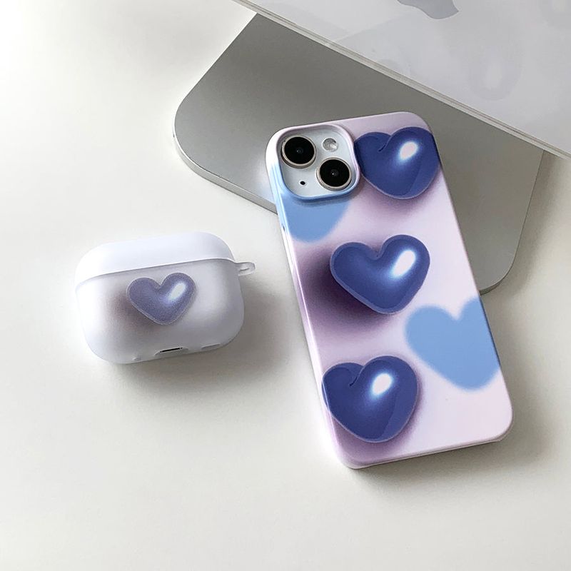 Blue - Heart Pop! AirPods Case_matt