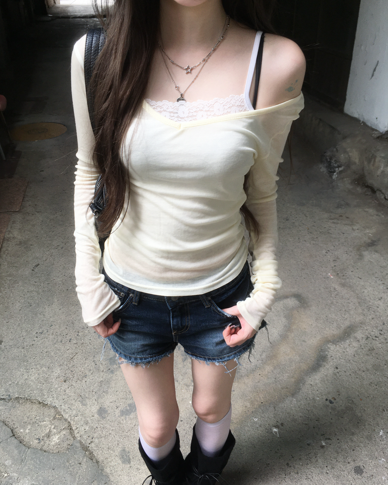 Pastel lace sleeveless