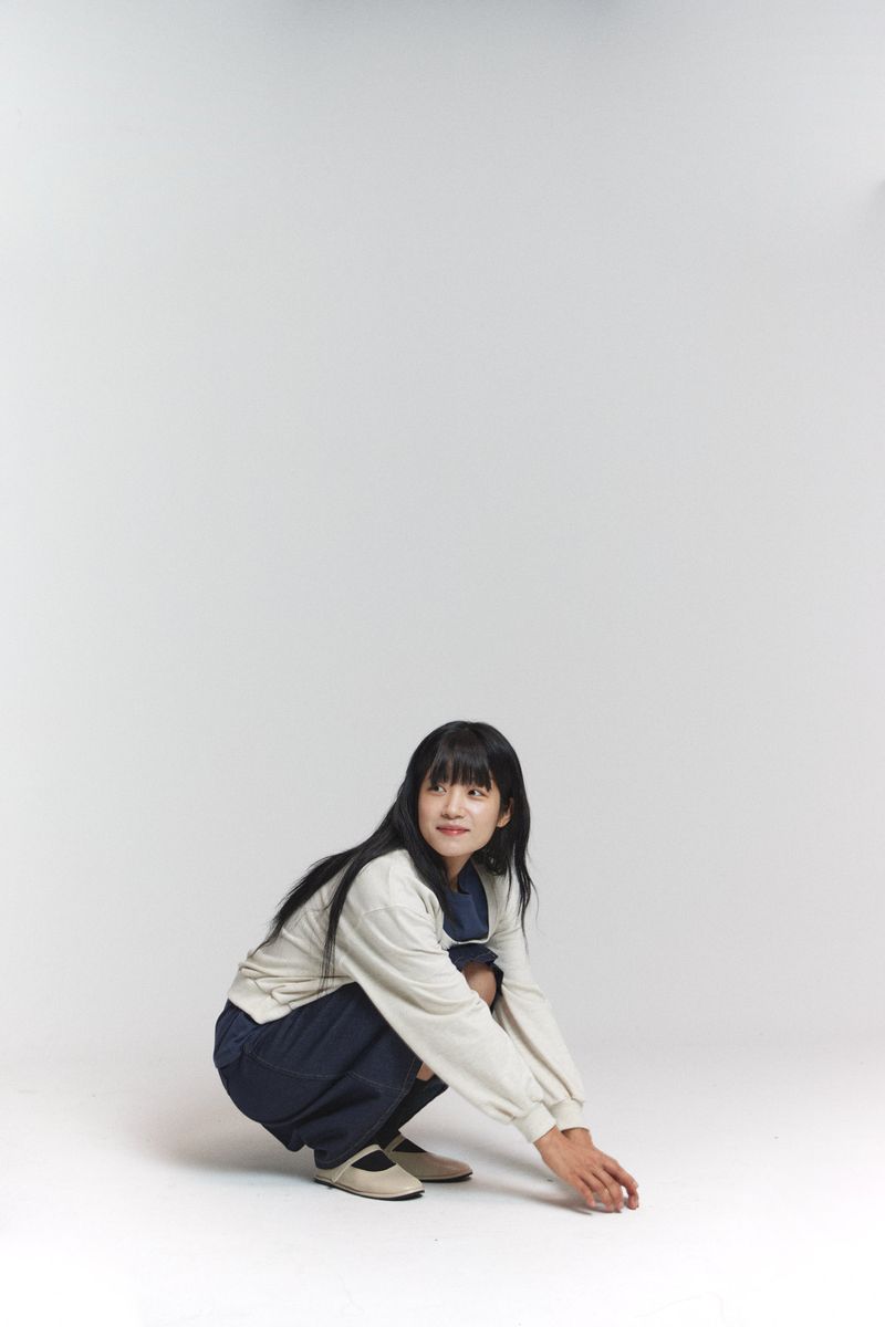 U-neck crop sweatshirt / Oatmeal