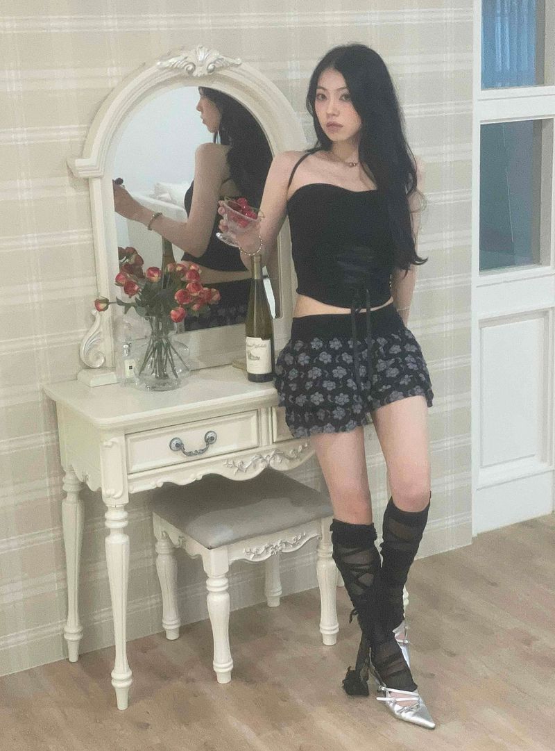Flower Frill Skirt&Pants