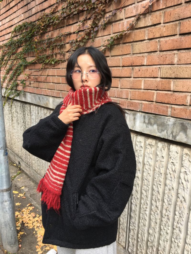 Odd Boucle High Neck Jacket (2color)