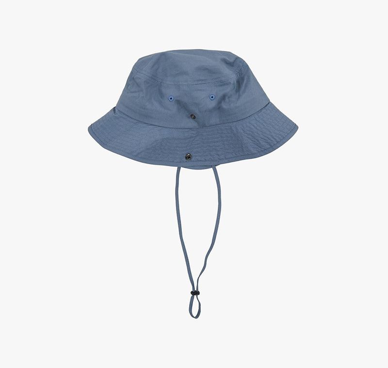 Safari snap button string bucket hat