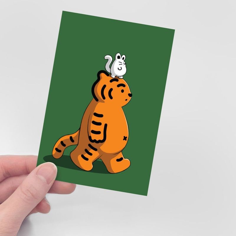 GOGO TIGER & MOUSE POST CARD