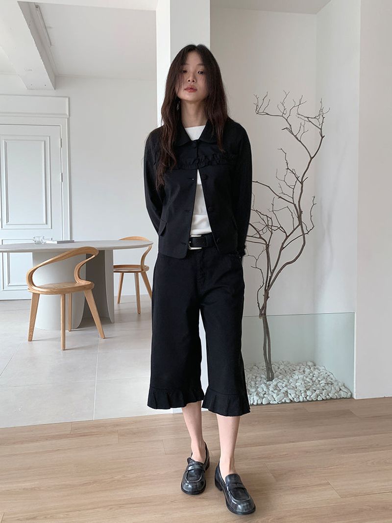 ROUND COLLAR FRILL JACKET (2C)