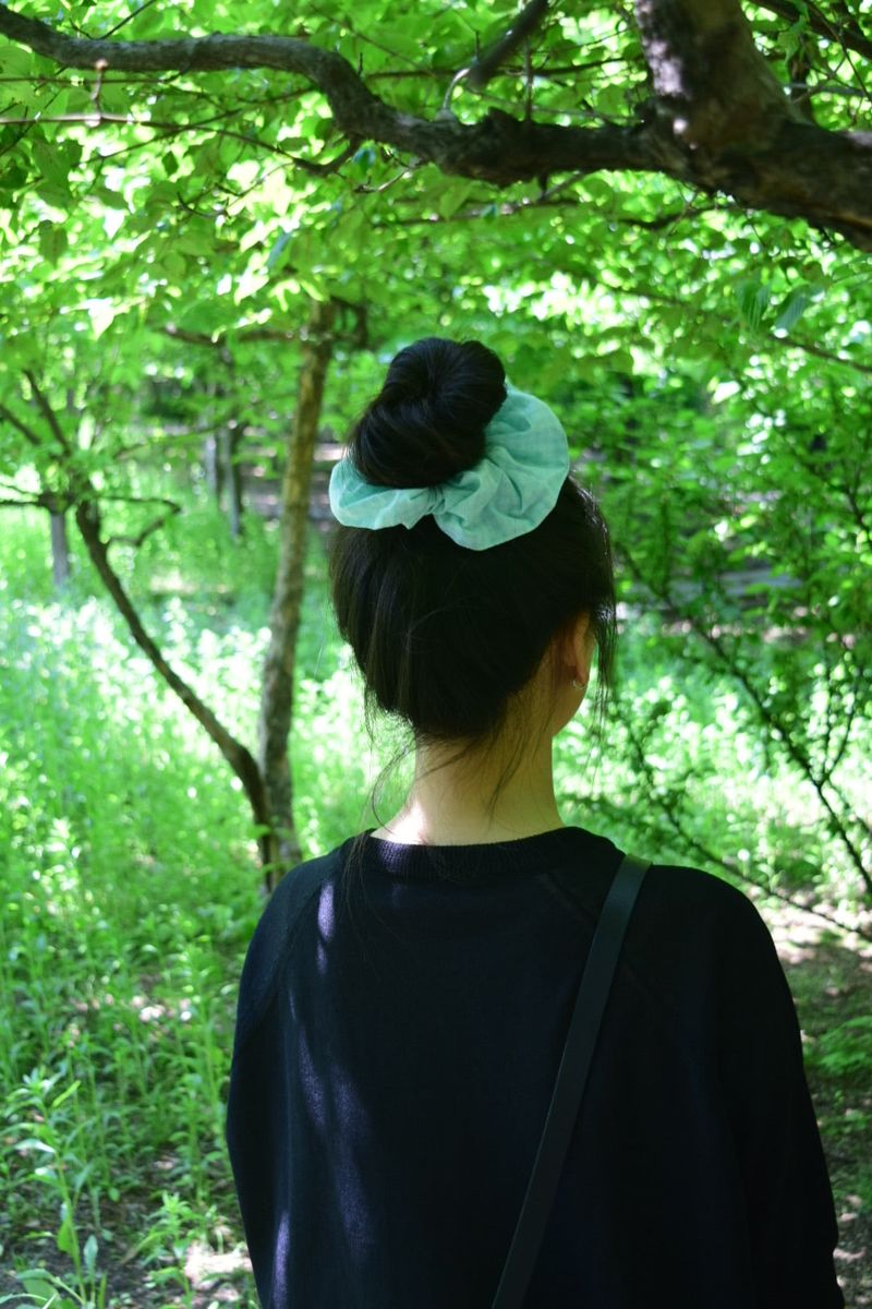 Vintage Hair Ruffle - Peppermint Check