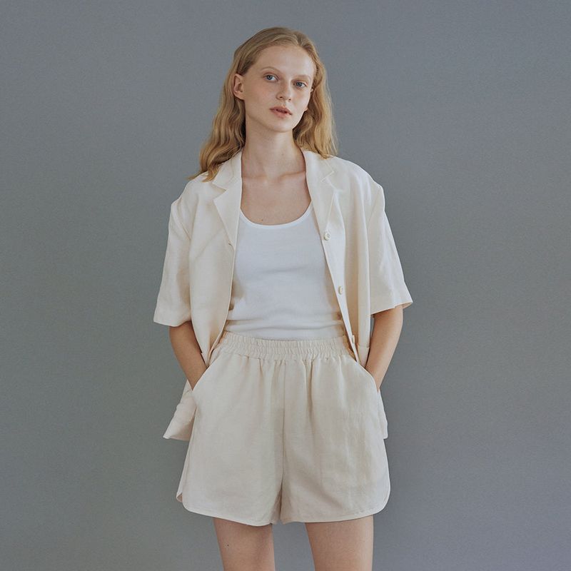 Margaret linen half pant
