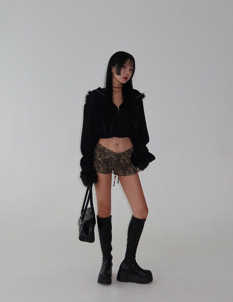 Snake Skin Micro Shorts