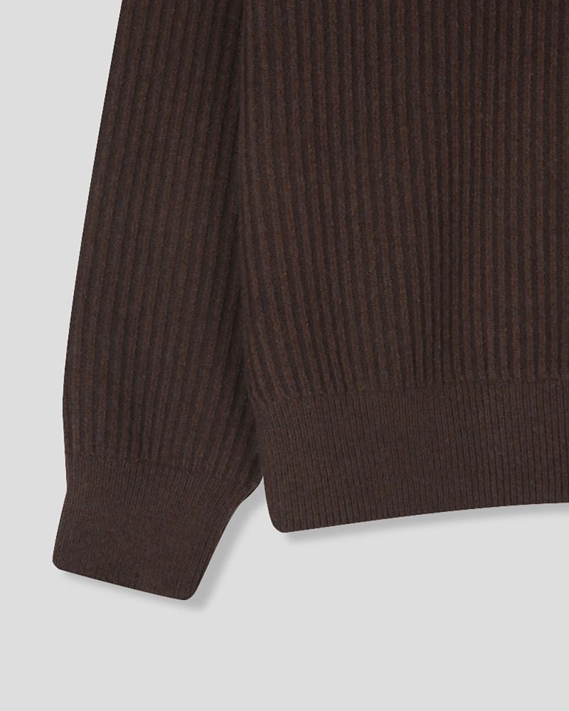 Niv Shoulder Zip-Up Regular Knit