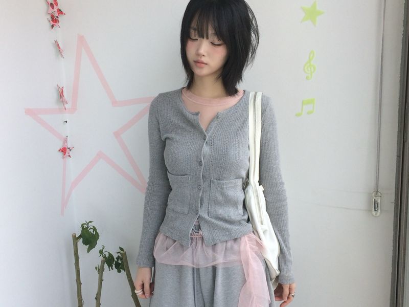 see-through frill sleeveless
