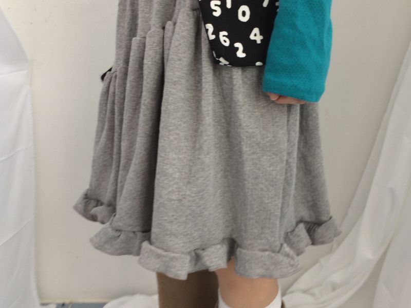 Flare cotton incision skirt