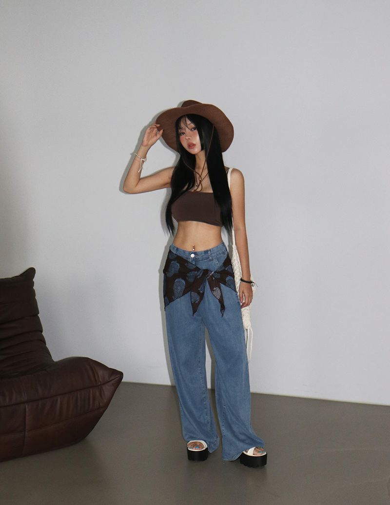 7 color cap built-in backless bra top