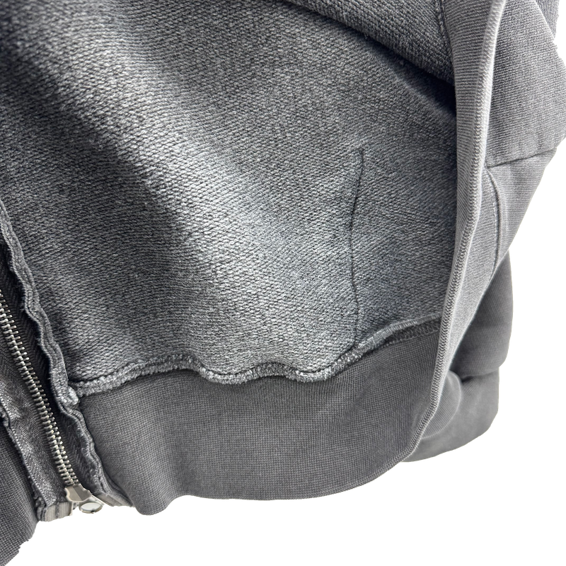 pigment panel zip-up hoodie