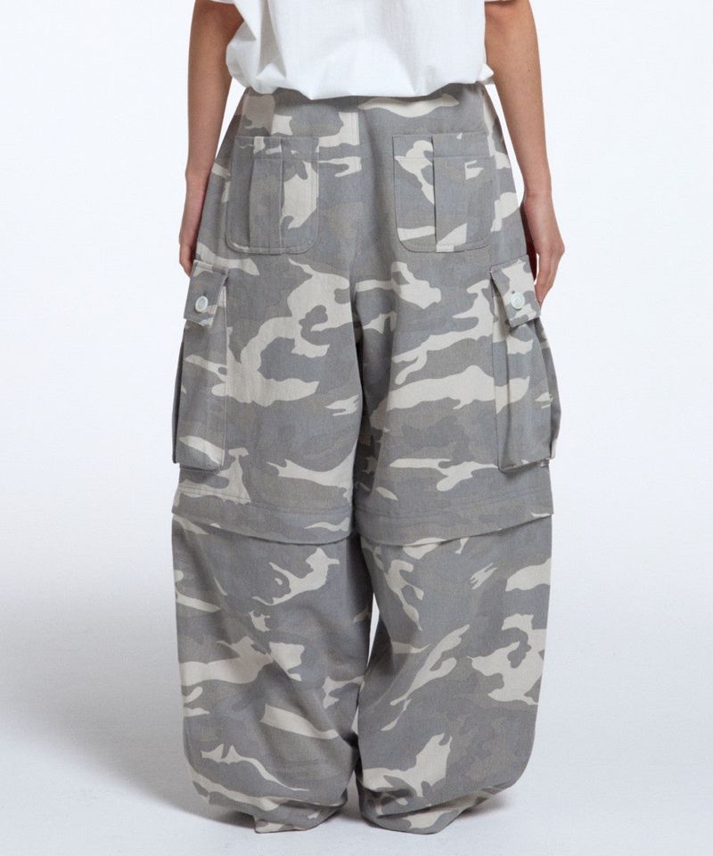 CONY CAMO 2-WAY CARGO PANTS / LIGHT GRAY