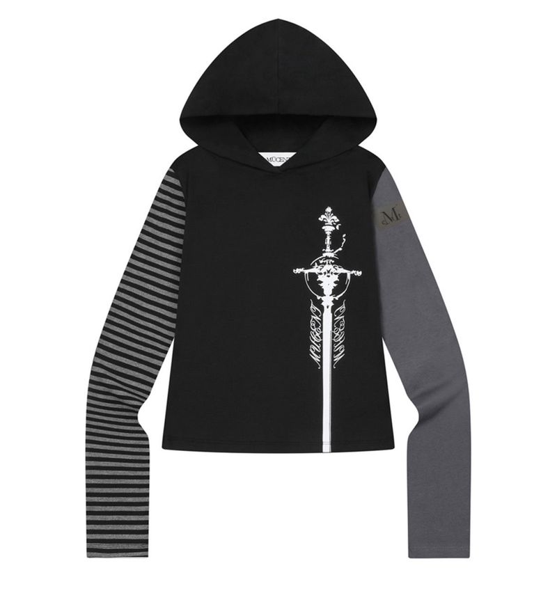MUCENT（ムセント）の「AVIO STRIPE HOOD T（Tops）」