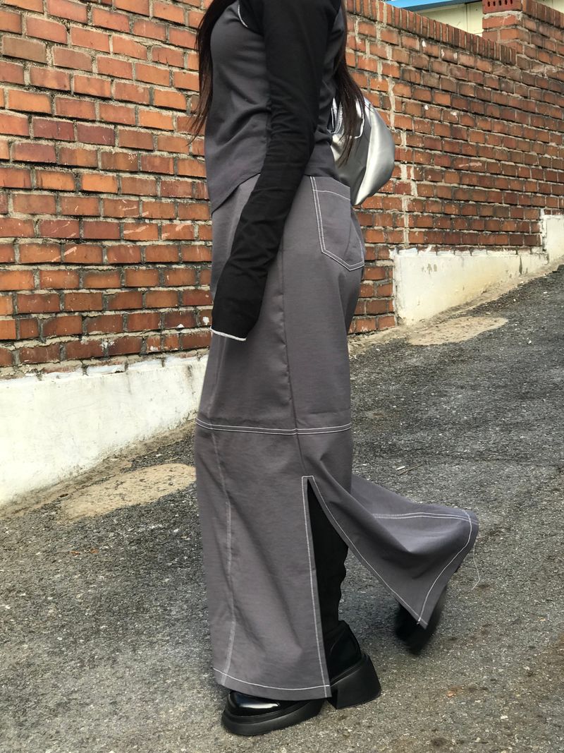 Sombrar slit long skirt